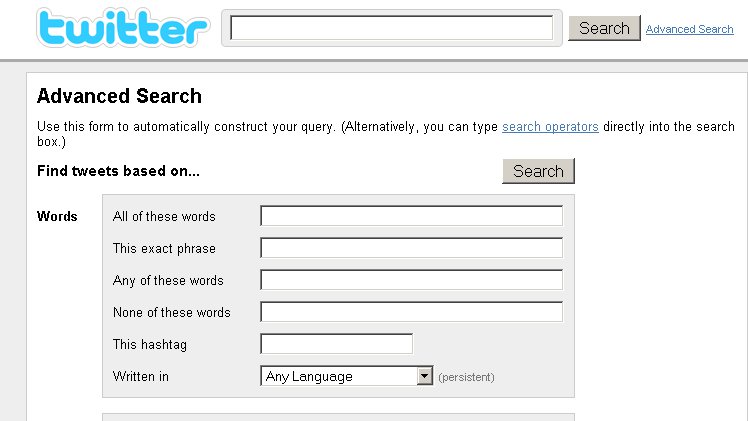 twitter advanced search